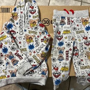 Paw patrol sweat set. Only worn once